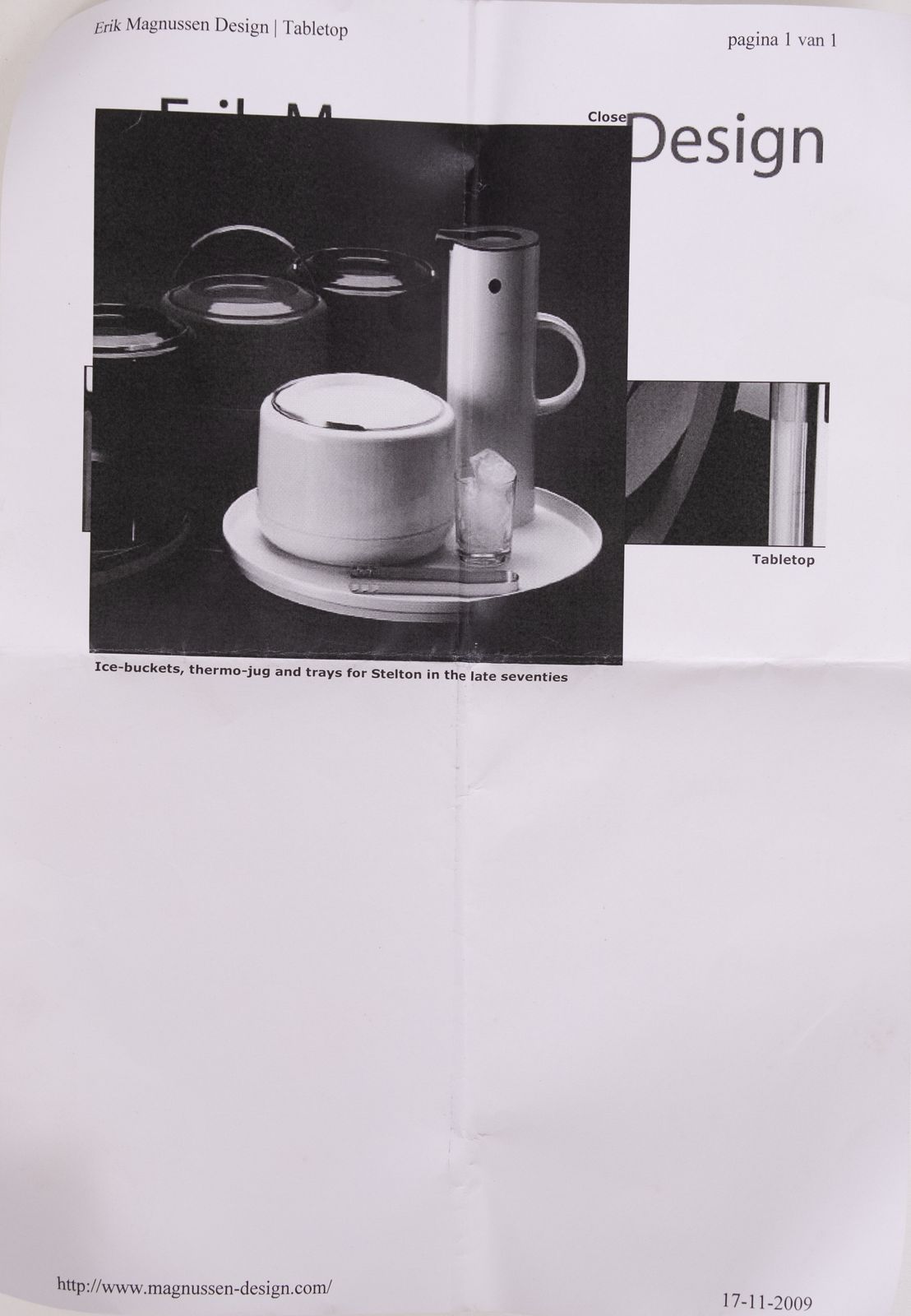 Erik Magnussen Voor Stelton Plastic Ijsemmer No. 860 photo for sale