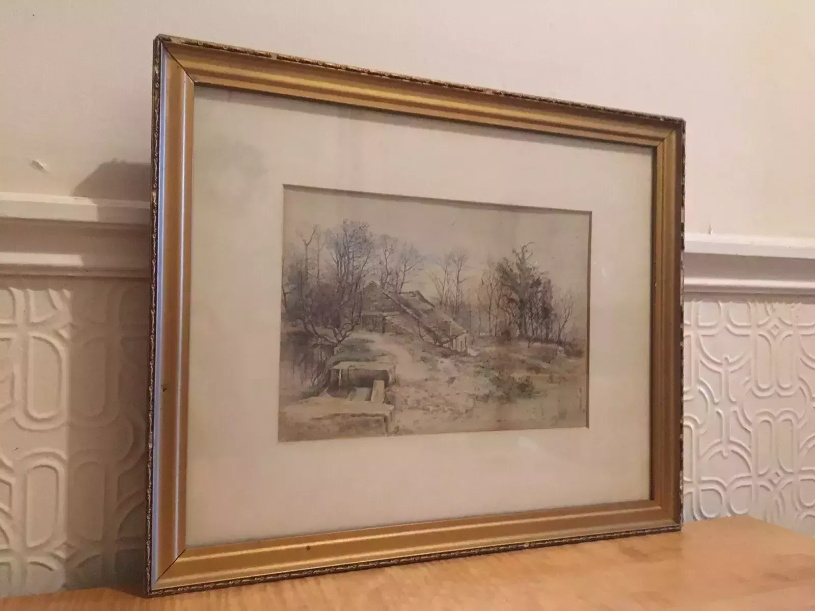 John Gutteridge Sykes 1866 1941 Antique Watercolour Painting English Landscape photo for sale