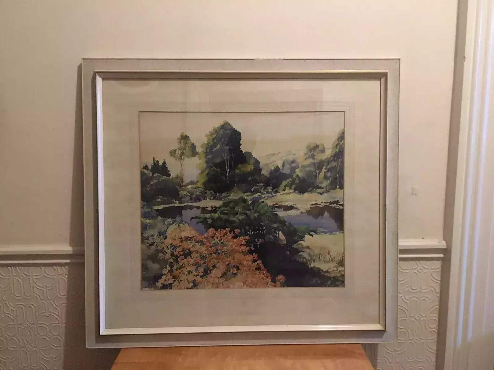 Large Original Watercolour Painting L W Daniels Mid Century Art Landscape photo Art