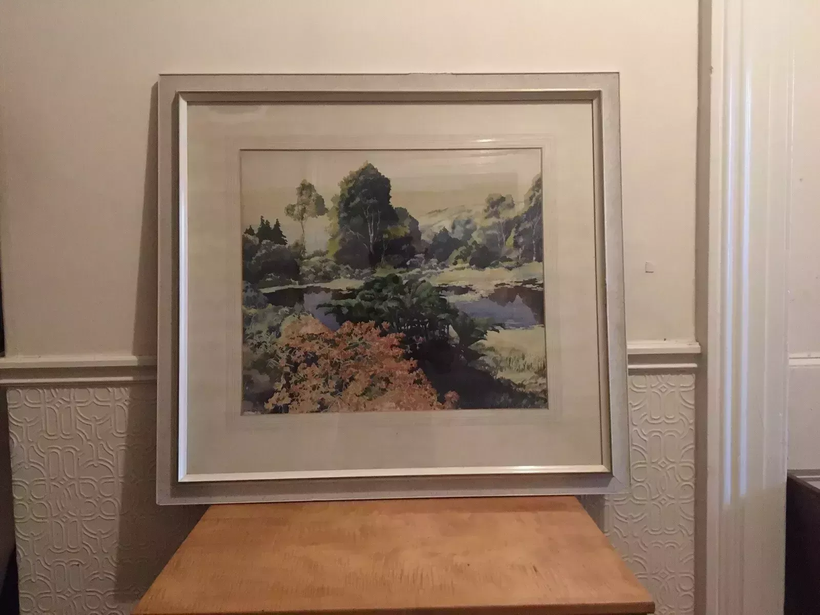 Large Original Watercolour Painting L W Daniels Mid Century Art Landscape photo 195.0