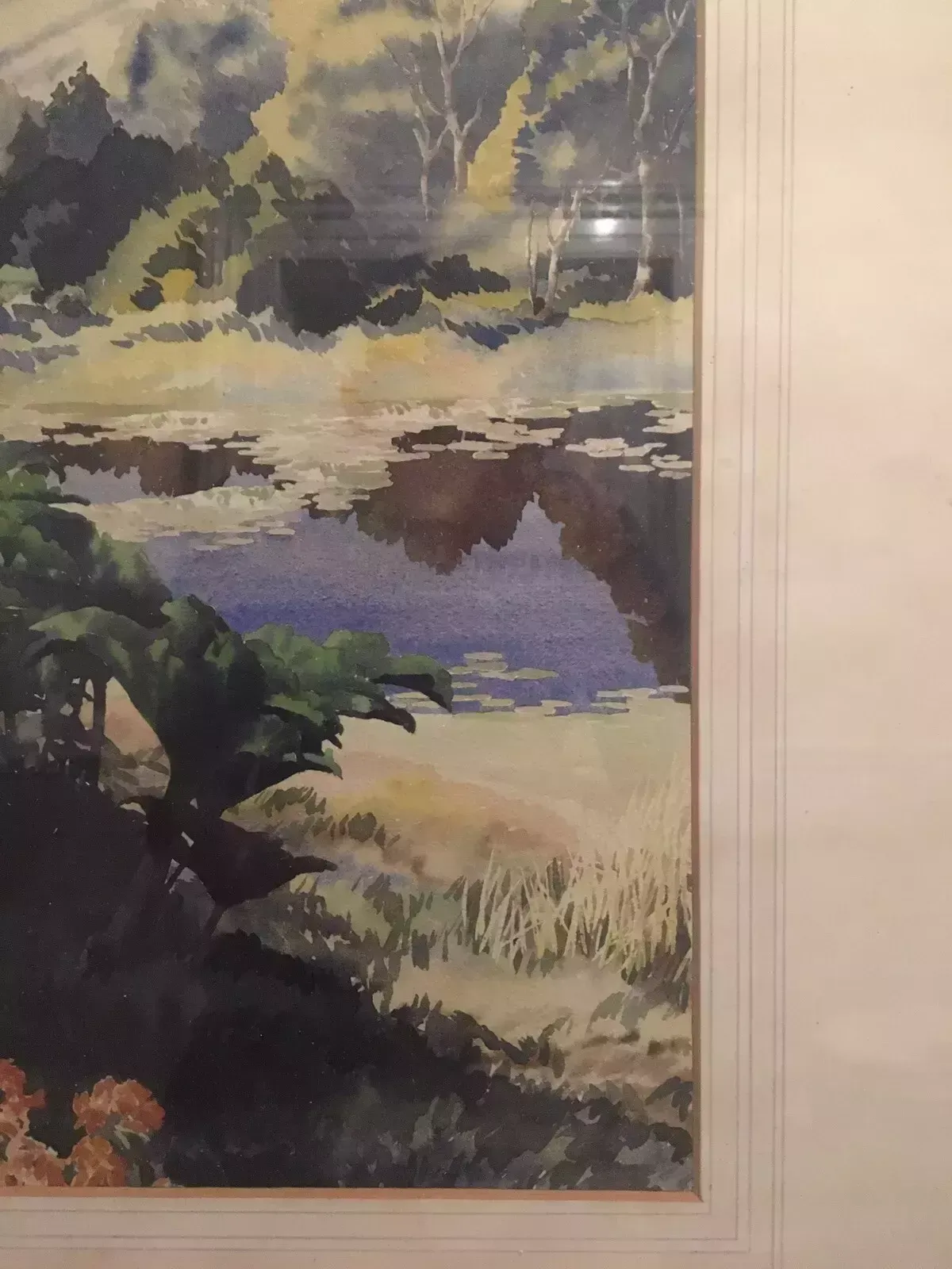 Art Large Original Watercolour Painting L W Daniels Mid Century Art Landscape photo