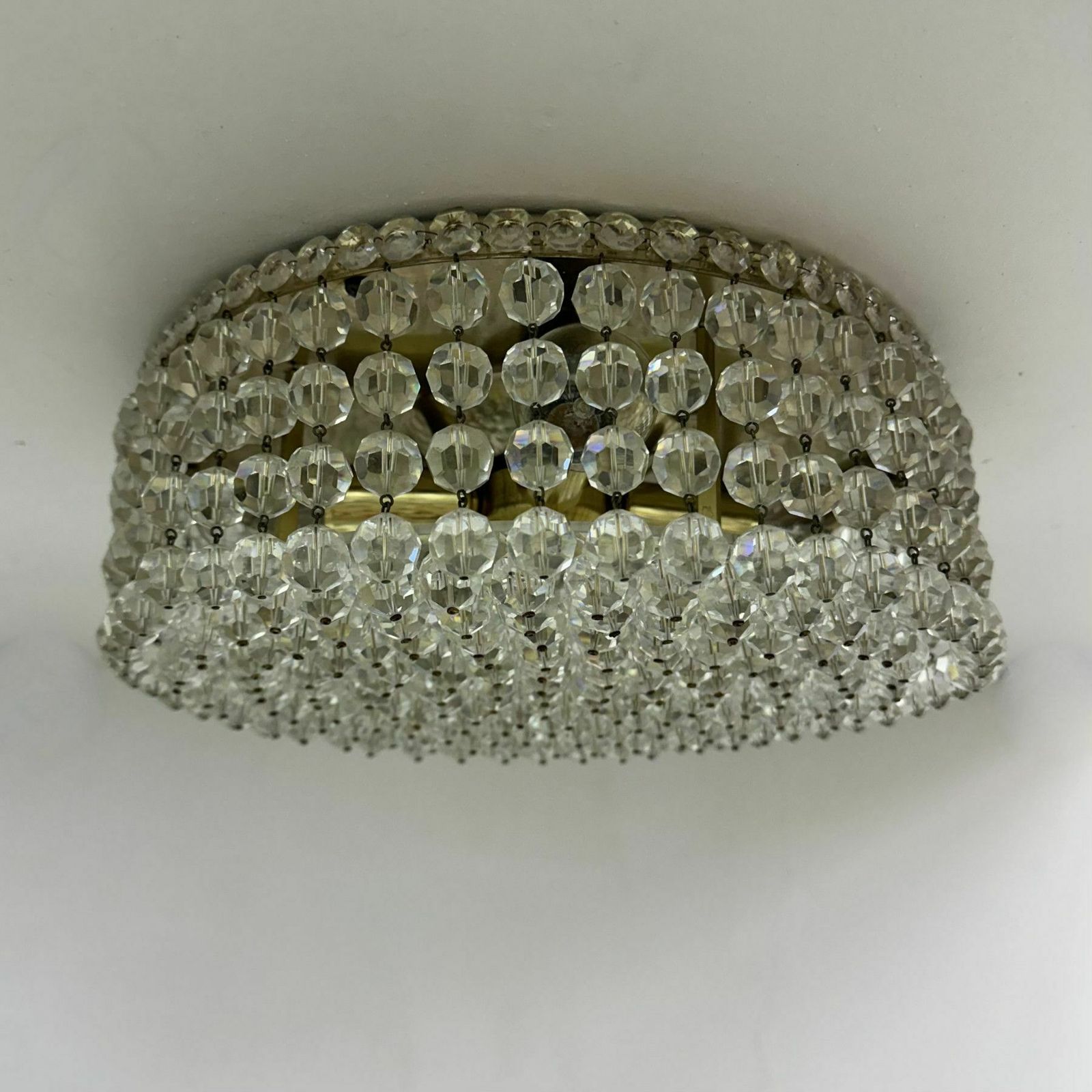 Plafondlamp Met Swarovski Kristallen, Jaren 1970 photo for sale