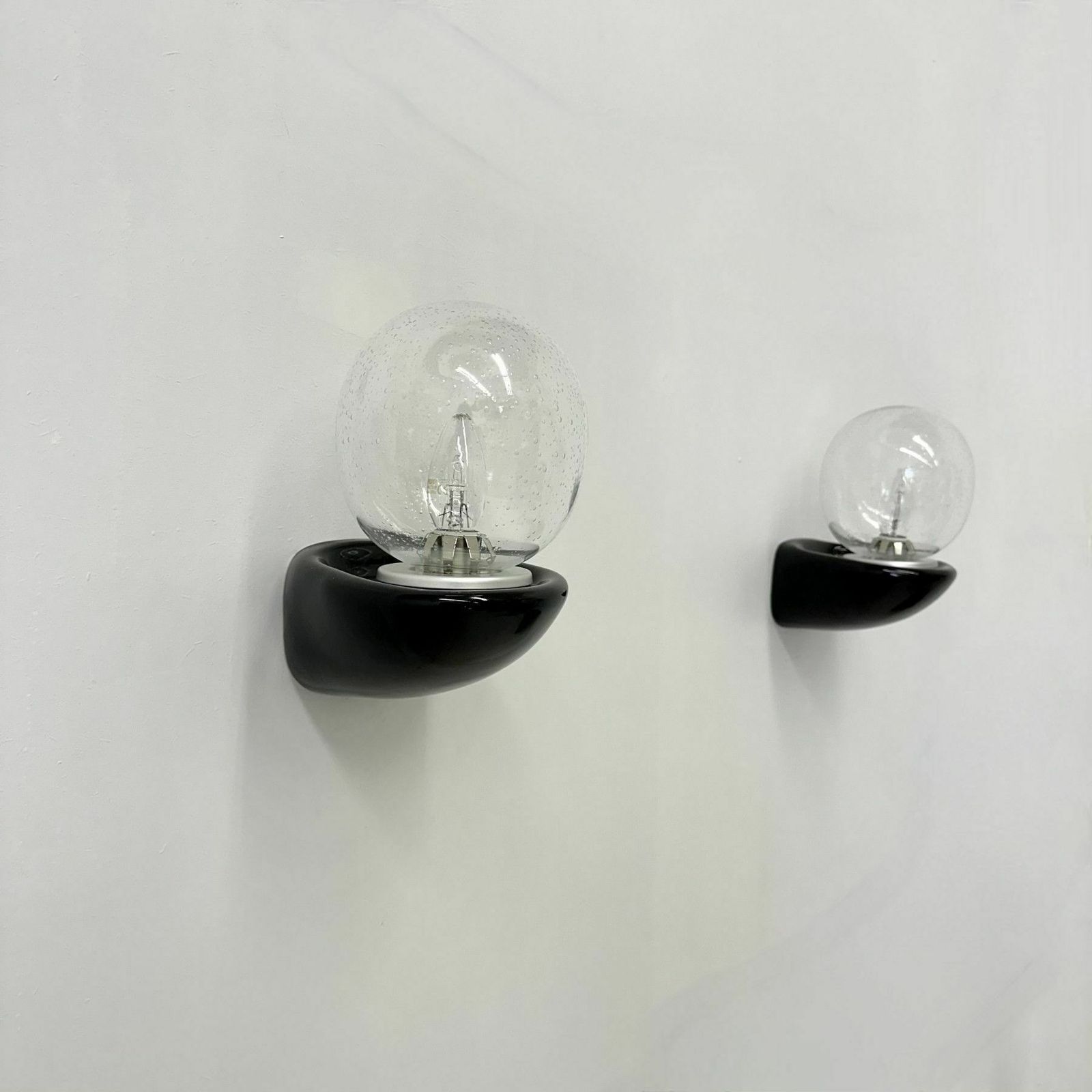 Pair Of 2 Sphinx Holland Ceramic Wall Lamps , 1980s