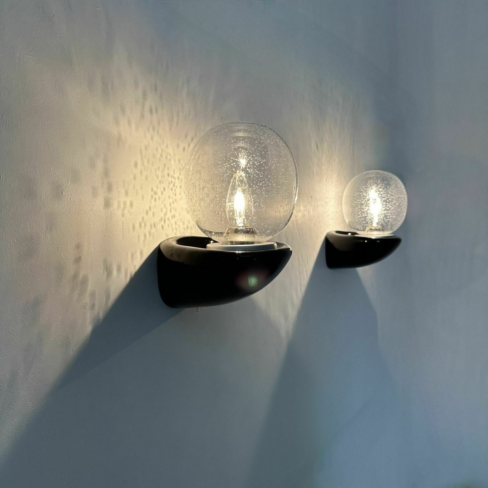 Pair Of 2 Sphinx Holland Ceramic Wall Lamps , 1980s photo vinterior
