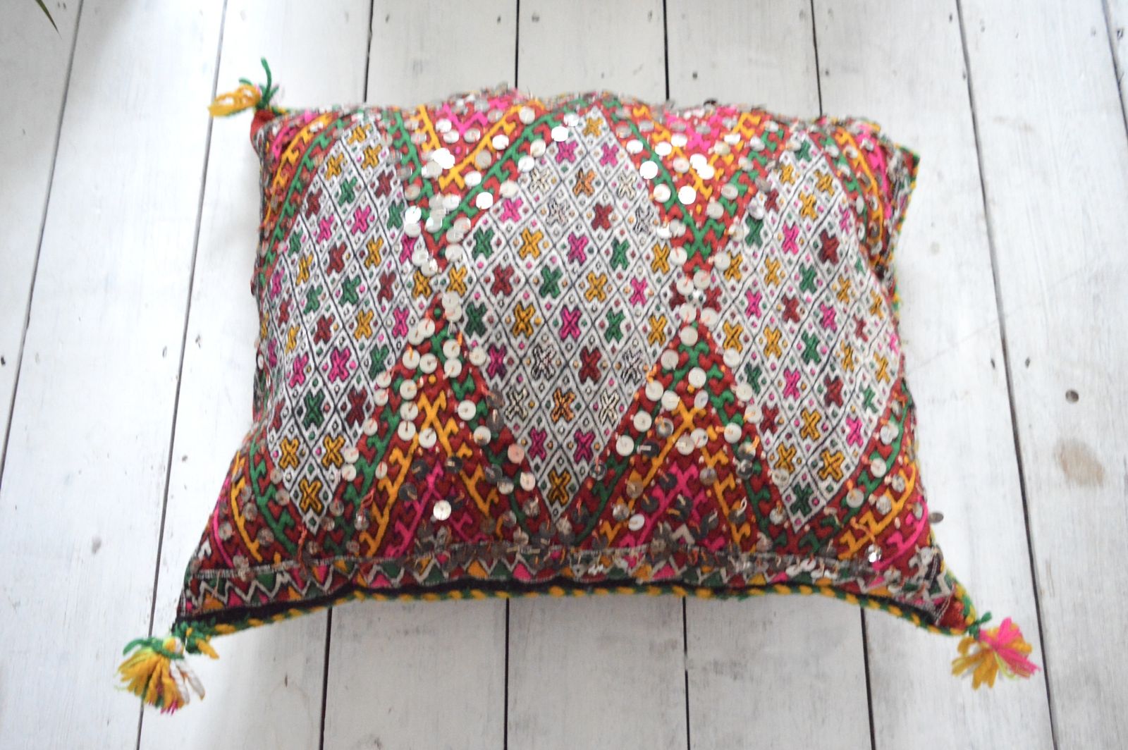 Xl Vintage Moroccan Berber Pillow 46 Cm X 59 Cm Tribal Cushion Cover photo vinterior