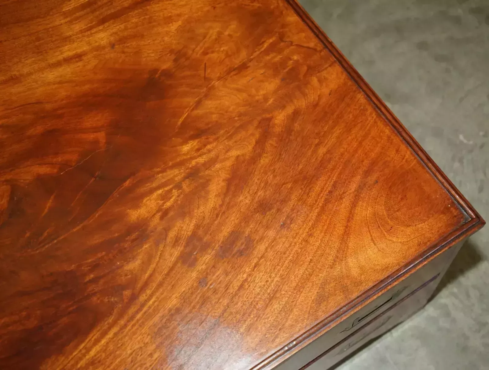 Antique Victorian 1880 Flamed Mahogany Military Campaign Coffee Table Drawers photo buy