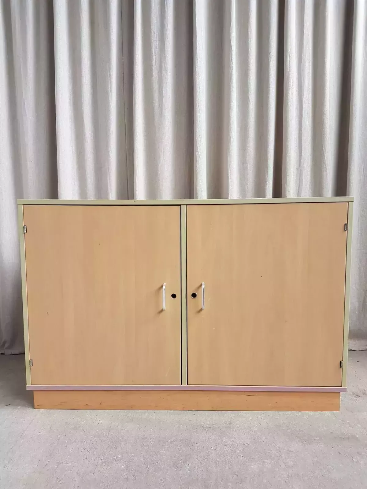 Vtg Late Mid Century School Media Cubby Pigeon Hole Cabinet Sideboard R530 photo furniture