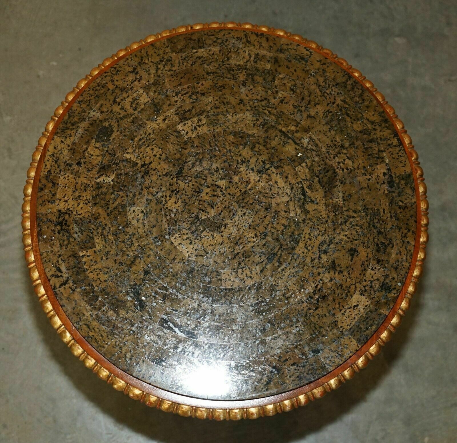 Sublime Pair Of Vintage Marble Topped Side End Tables Solid Brass Lions Paw Feet photo Furniture