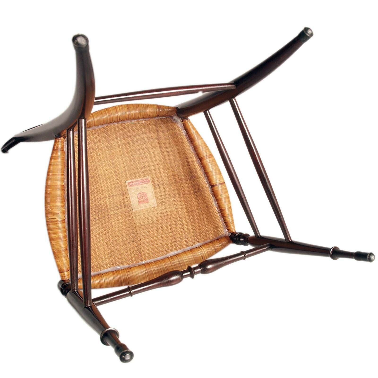 Mid Century Modern Pair Of Italian Walnut Side Chairs By Colombo Sanguinetti photo Furniture