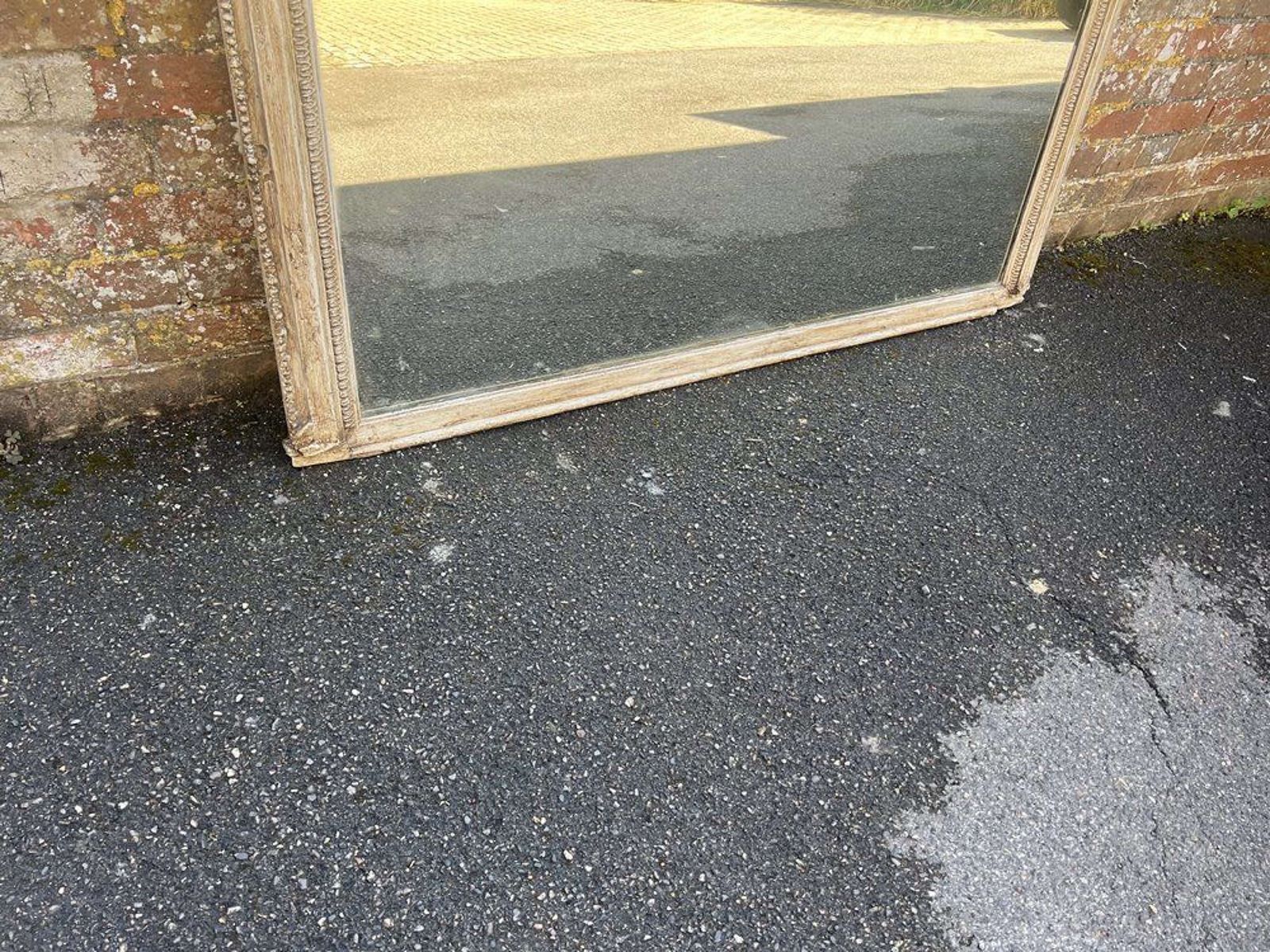 A Superb Large Antique English 19th C Painted Overmantle Mirror. photo Home Decor