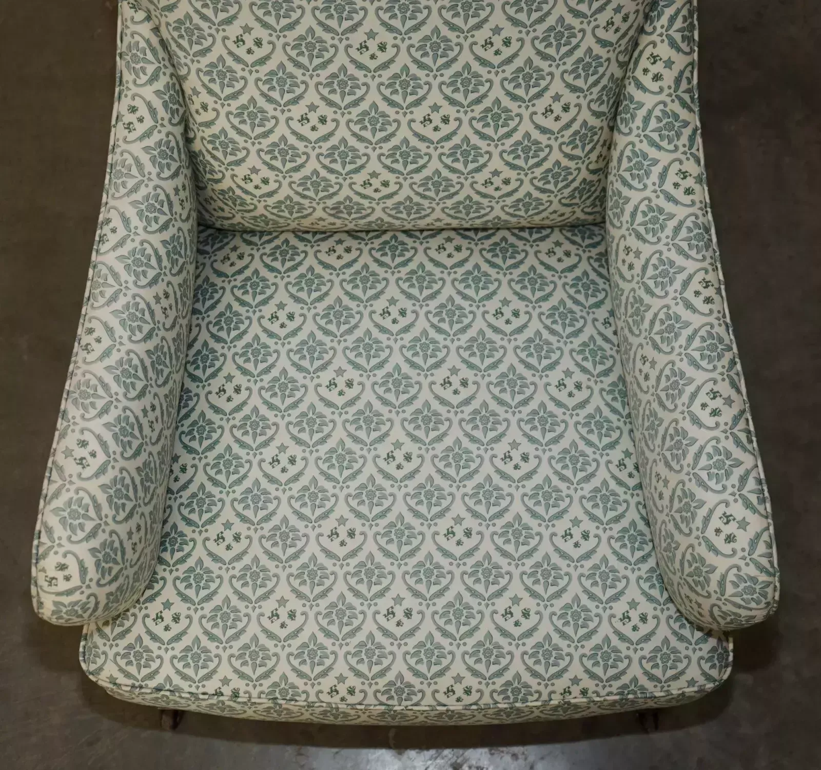 Rare Antique Victorian Howard & Son's Armchair With The Original Ticking Fabric photo 7950.0