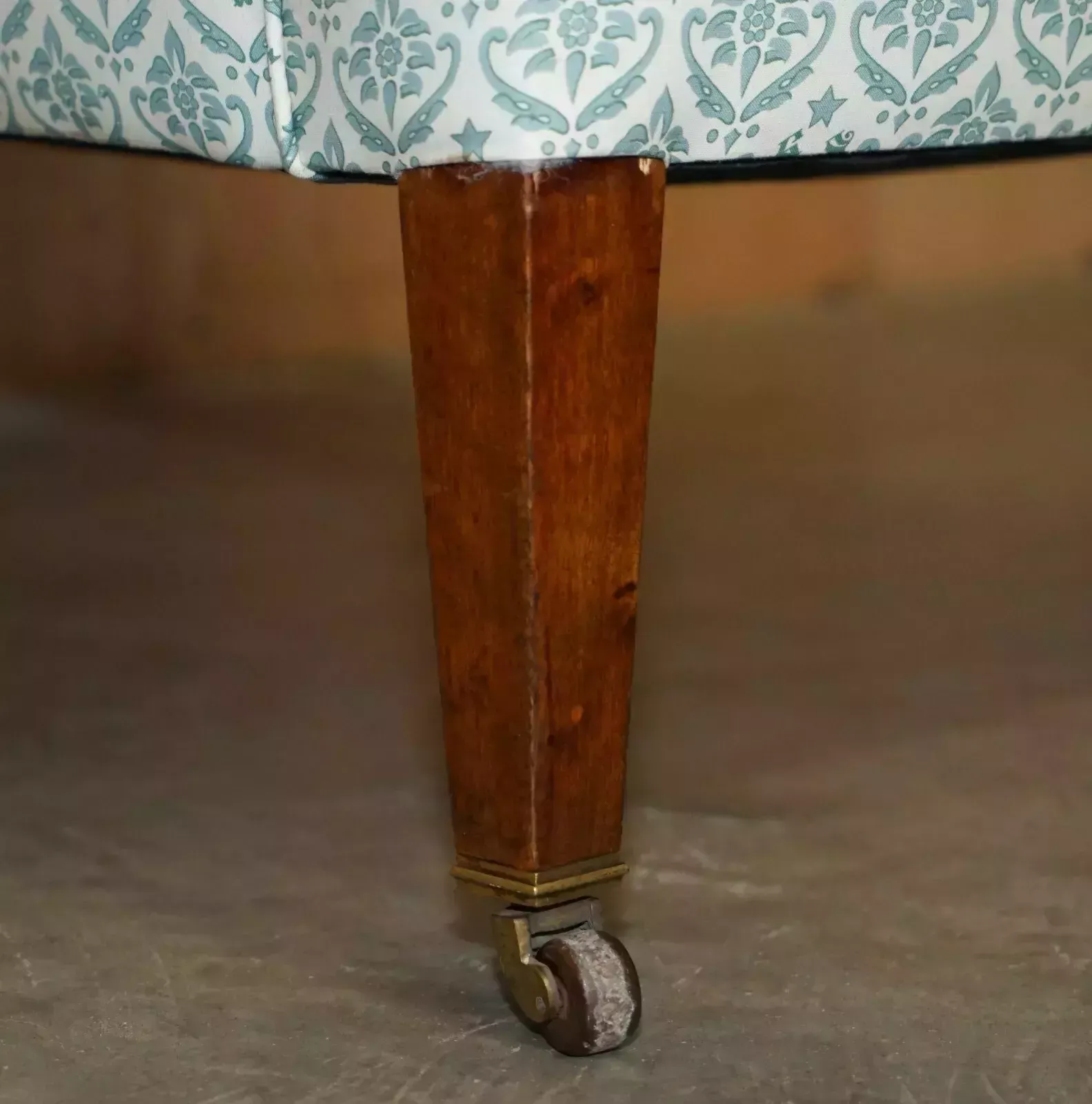 photo furniture Rare Antique Victorian Howard & Son's Armchair With The Original Ticking Fabric
