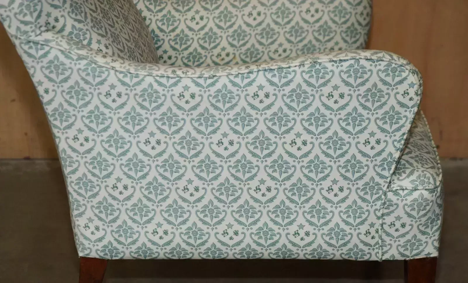 7950.0 Rare Antique Victorian Howard & Son's Armchair With The Original Ticking Fabric photo