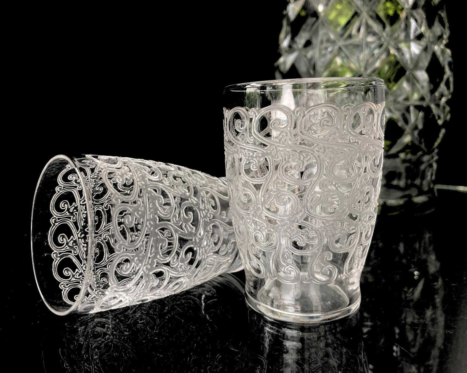 Crystal Whiskey Glasses | 2 Pcs Tasting Glasses | Baccarat Rohan Gouvieux | (Awesome!) photo vinterior