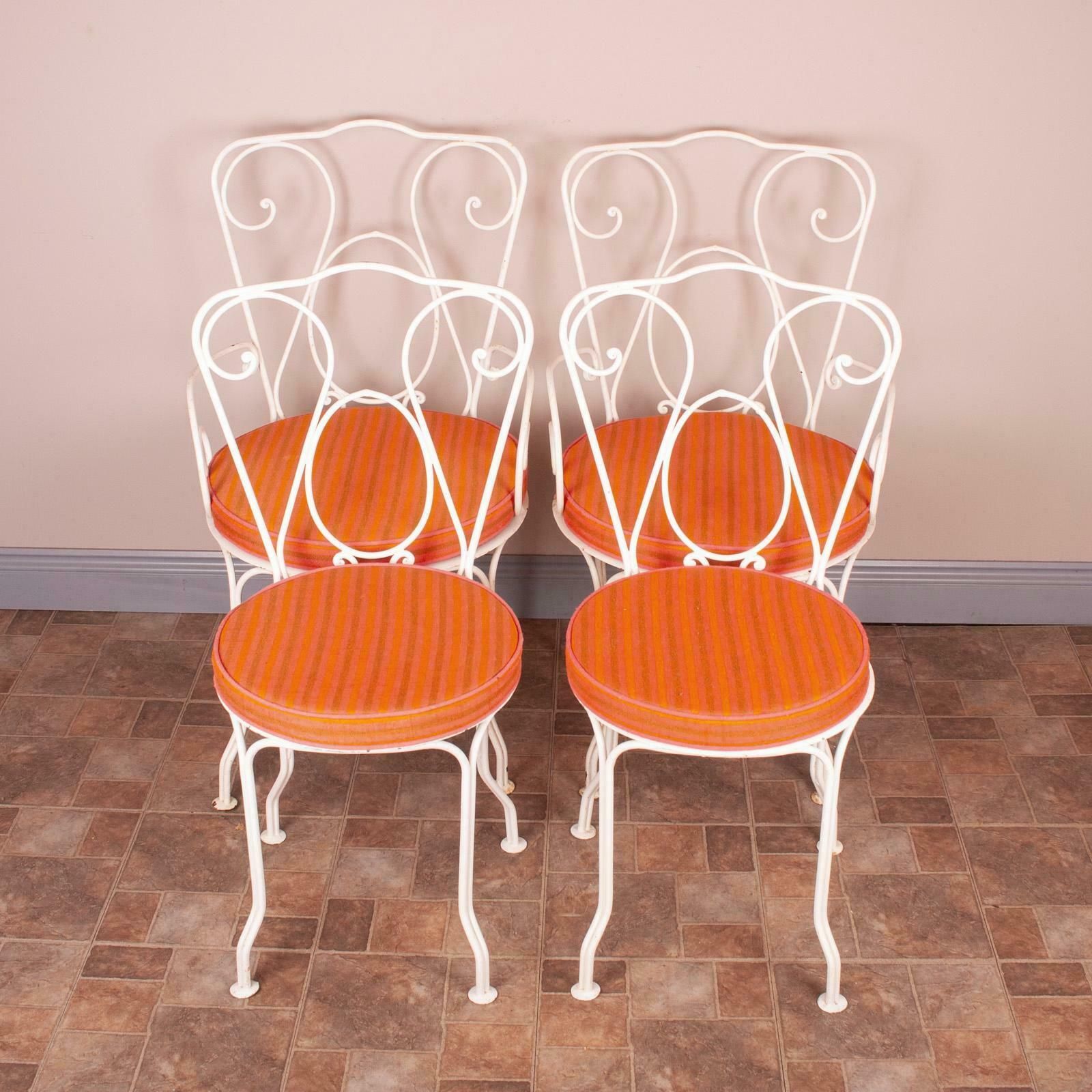 Set Of Four Metal Garden Conservatory Chairs