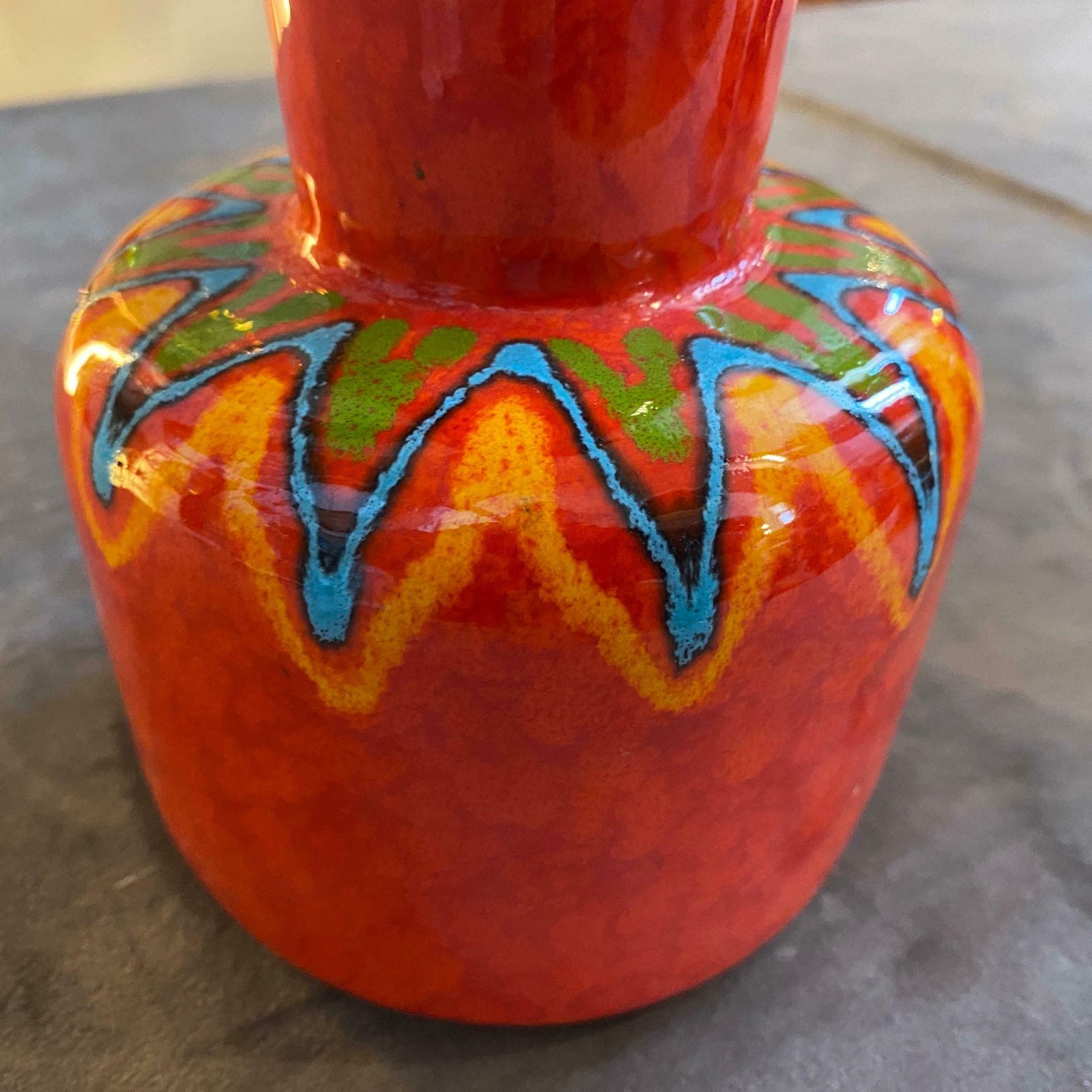 1950s Mid Century Modern Hand Painted Ceramic San Marino Vase photo Home Decor