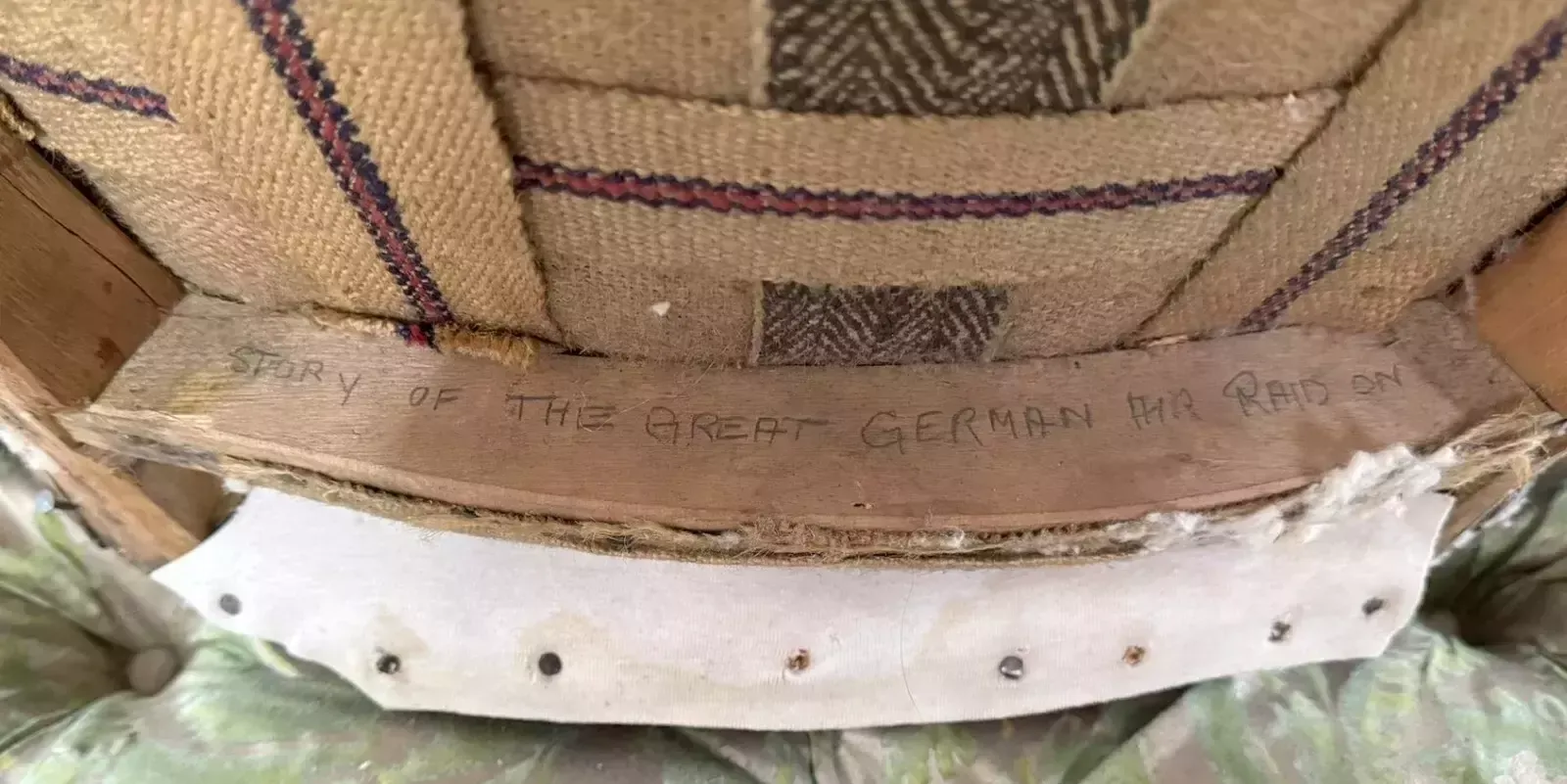 Survivor Of 1940 German Air Raid Restored Victorian Chesterfield Captains Chair photo for sale