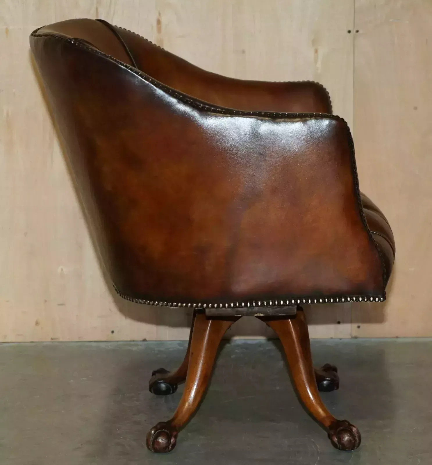 photo buy Survivor Of 1940 German Air Raid Restored Victorian Chesterfield Captains Chair