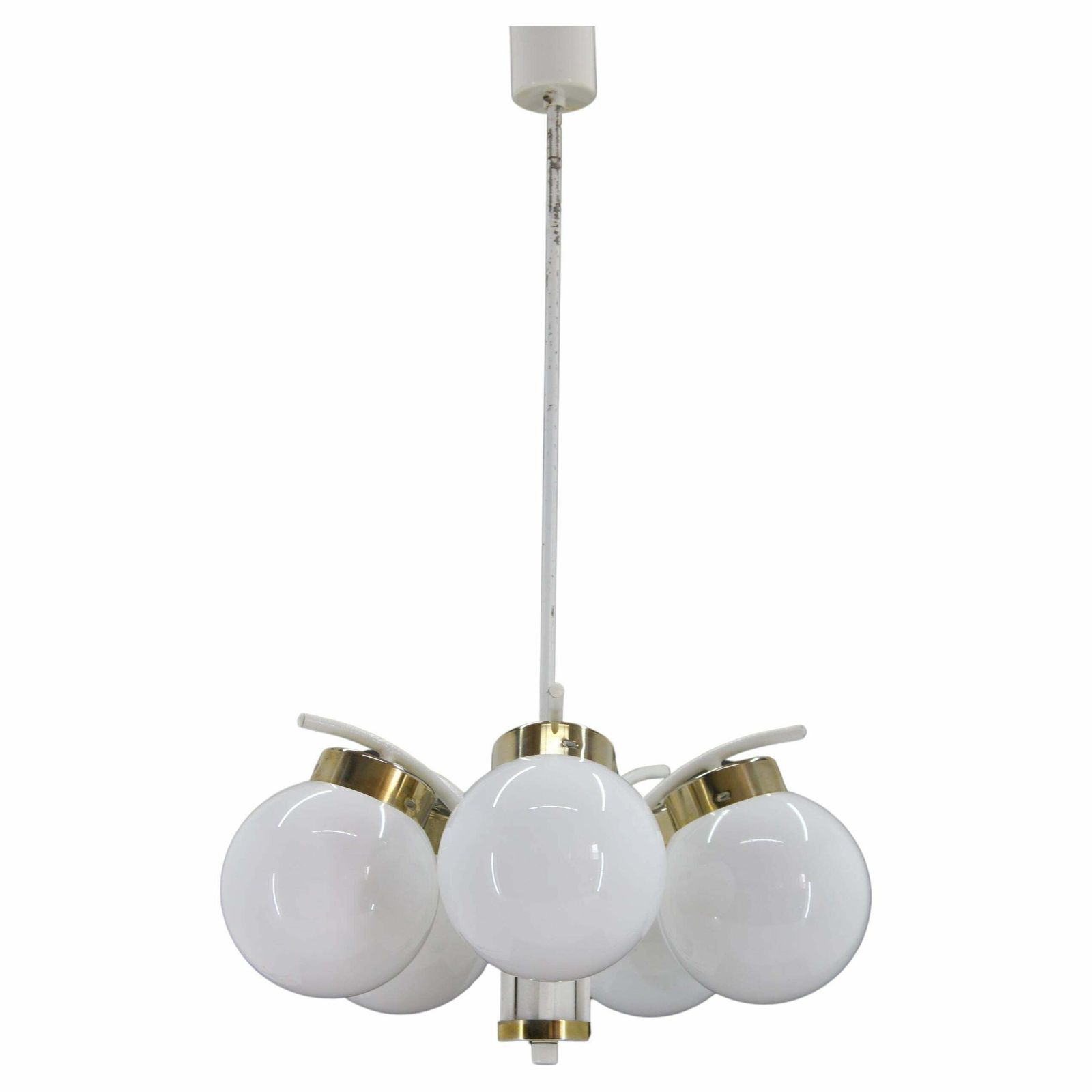 1970s Glass Chandelier By Instala Decin, Czechoslovakia