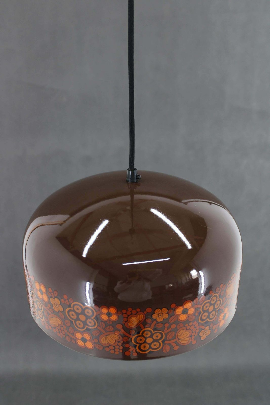 1970s Pendant Lamp With Floral Motiv, Czechoslovakia photo vinterior