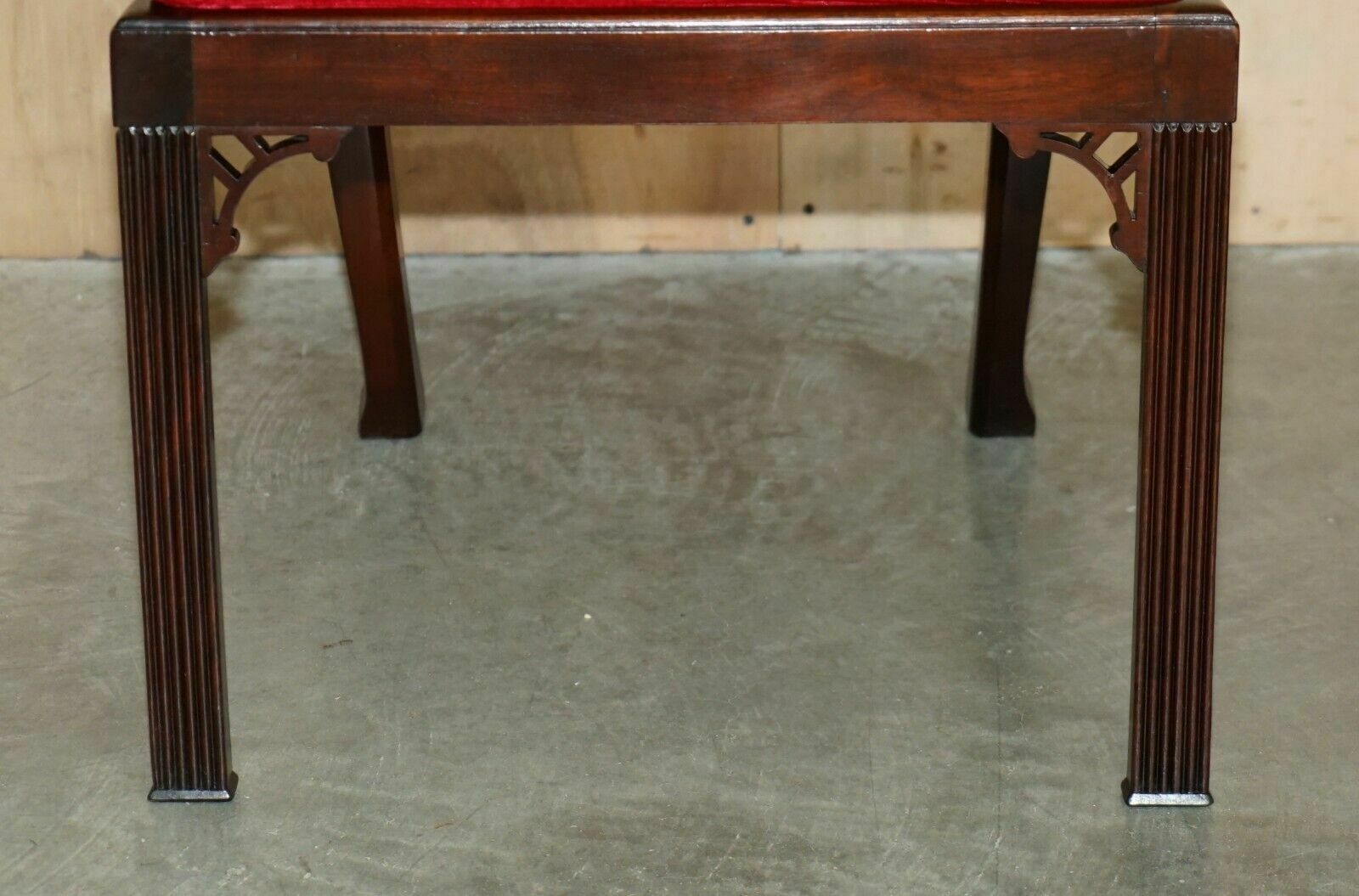 Furniture Four Antique Circa 1900 English Thomas Chippendale Gothic Revival Dining Chairs photo