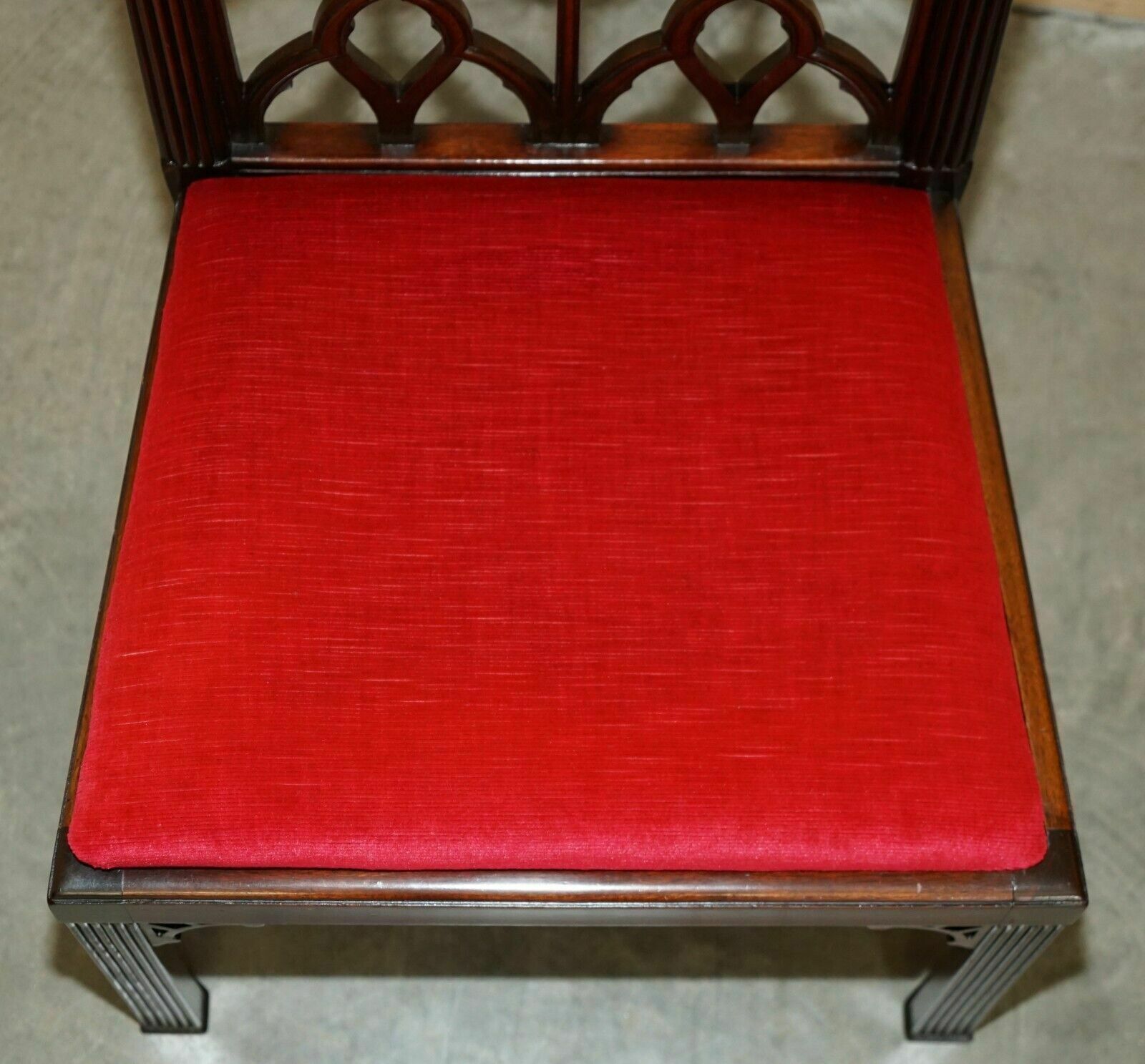 photo buy Four Antique Circa 1900 English Thomas Chippendale Gothic Revival Dining Chairs