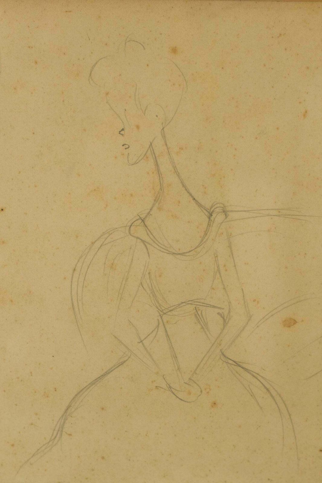 'A Conversation' – Potloodtekening Van Twee Figuren photo 183.75