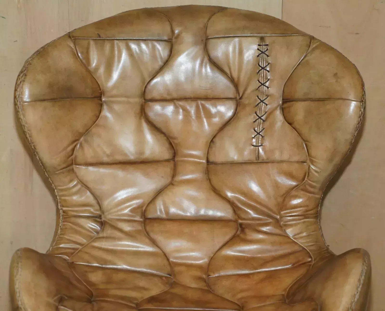 Pele Tribeca Brown Leather Armchair & Footstool By Marcon & Giulio Mantellassi photo Furniture