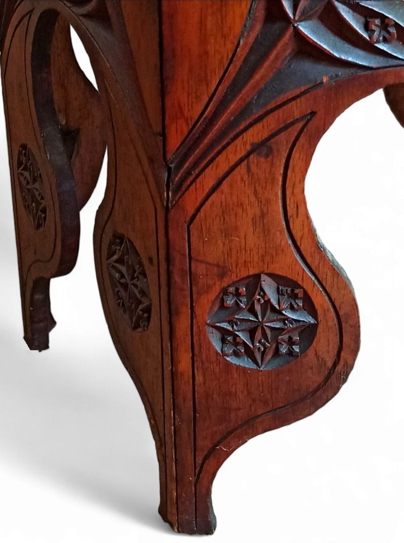 A Moorish Mahogany Side Table By Liberty Of London photo vintage
