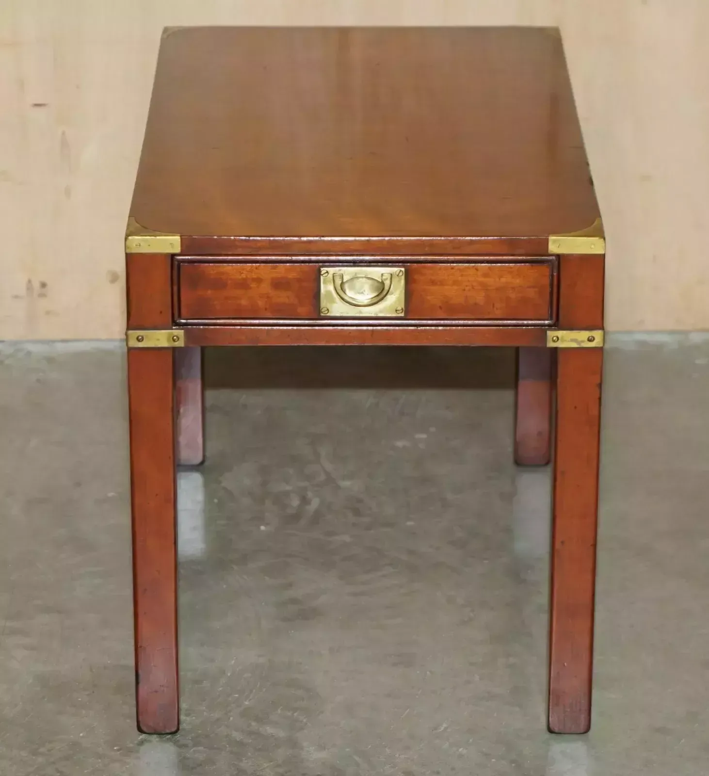 Fine Pair Of Harrods London Kennedy Military Campaign Side End Lamp Wine Tables photo Furniture