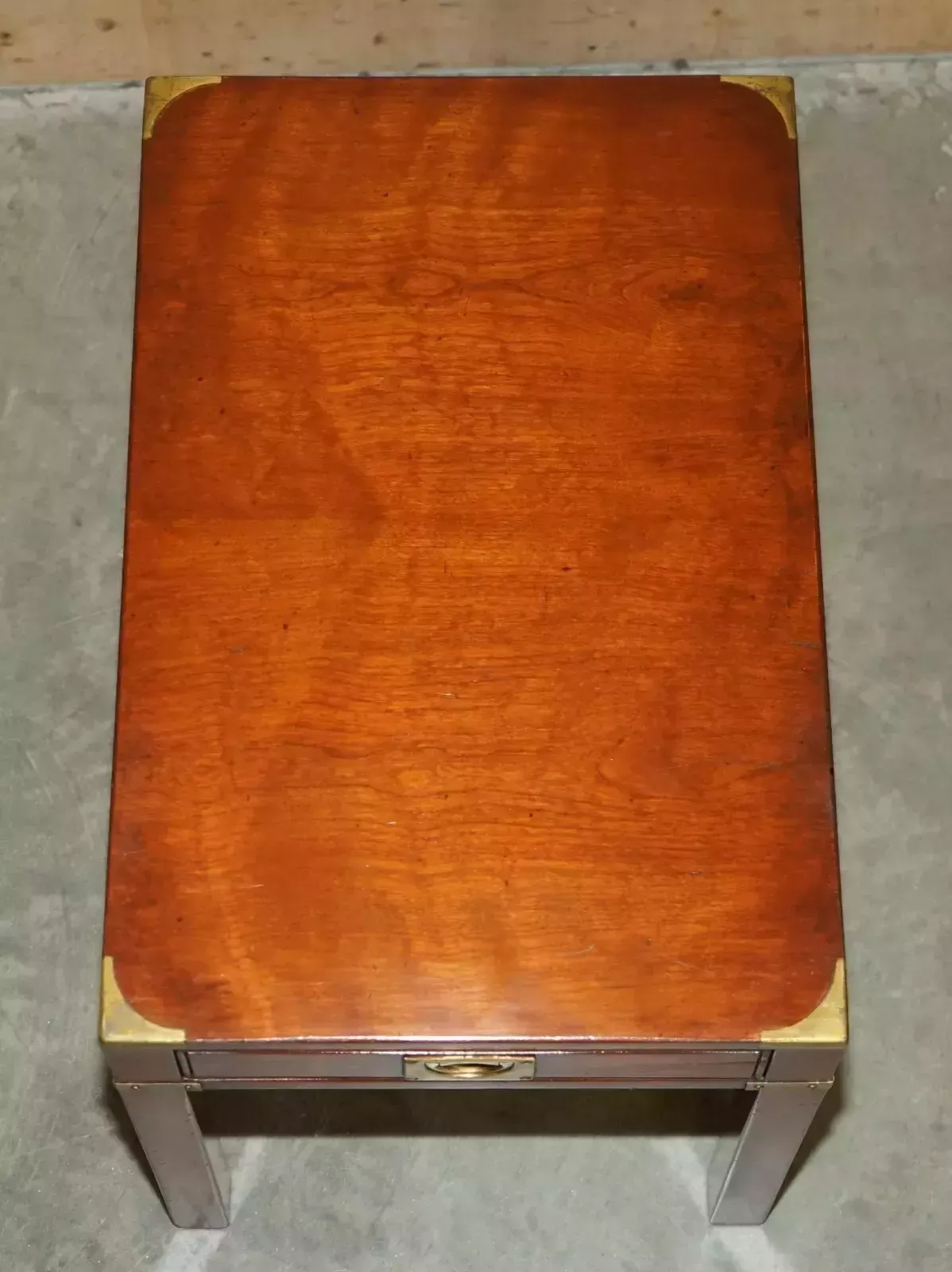 Fine Pair Of Harrods London Kennedy Military Campaign Side End Lamp Wine Tables photo 2350.0