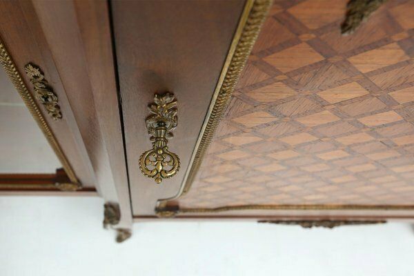 3857.0 Louis XVI Display Cabinet In Marquetry With Light, France, 1850s photo