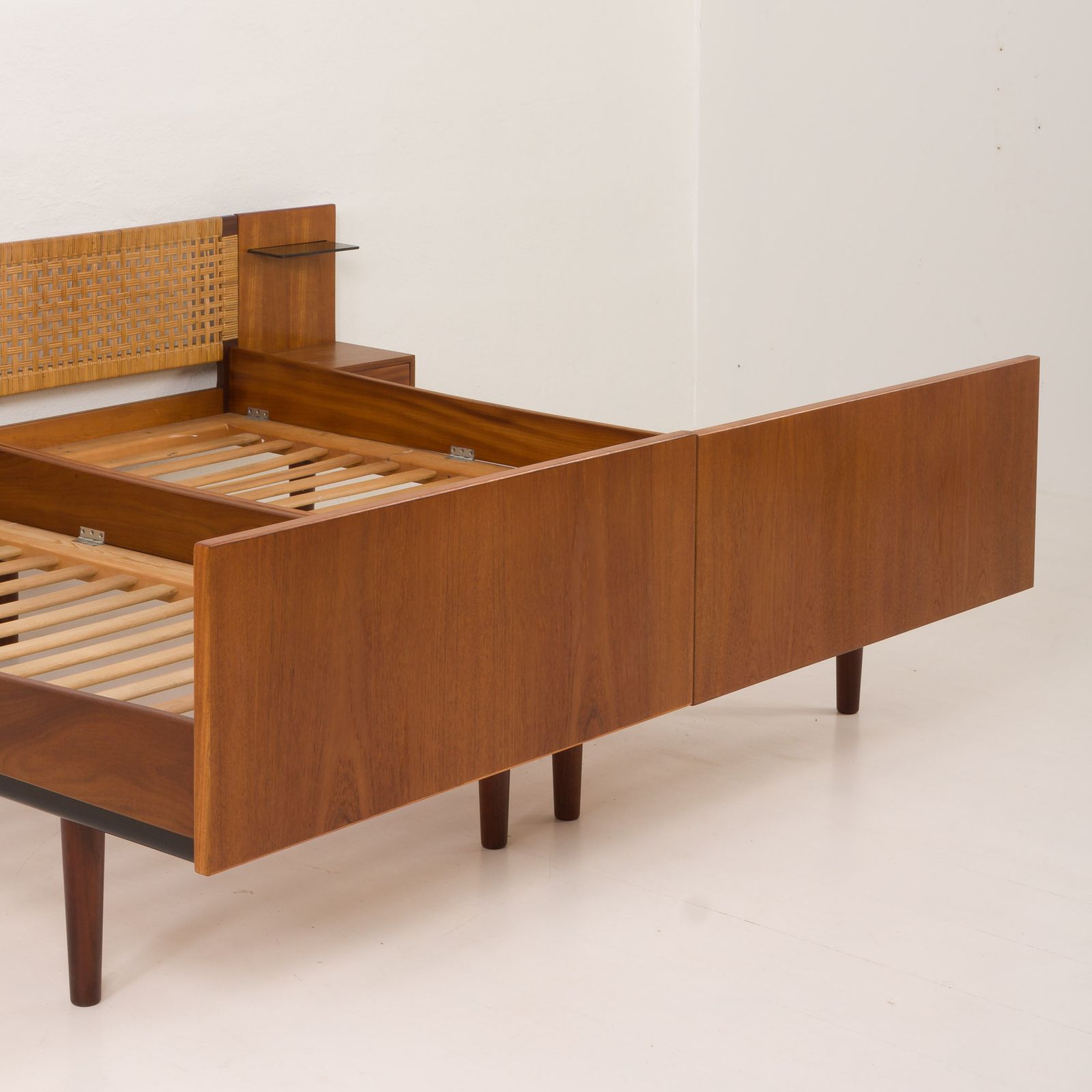 photo for sale Hans J. Wegner Double Bed In Teak And Cane For Getama, 1960s
