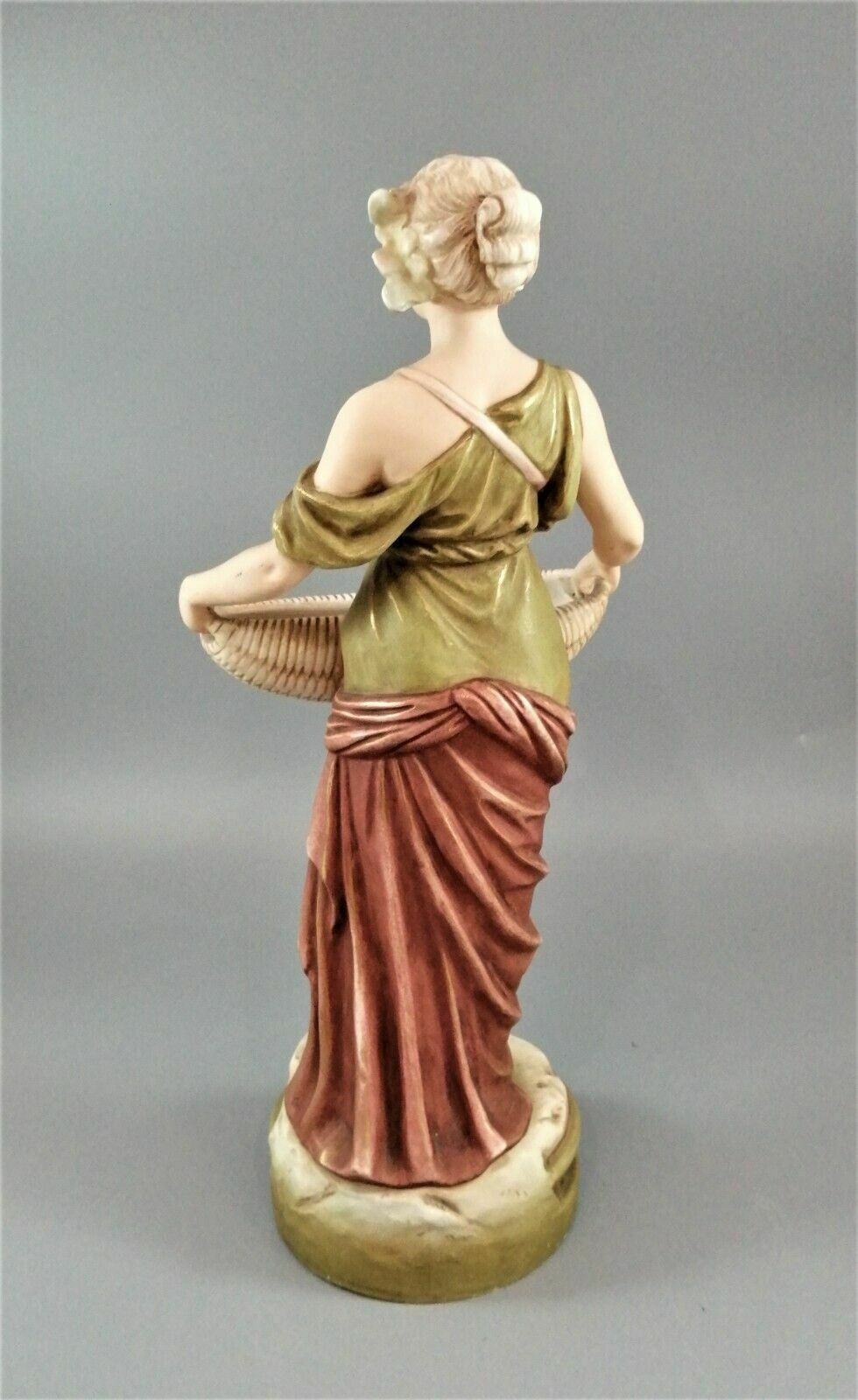 Antique Royal Dux Porcelain Art Nouveau Figurine Of A Young Woman, C. 1912 photo Home Decor