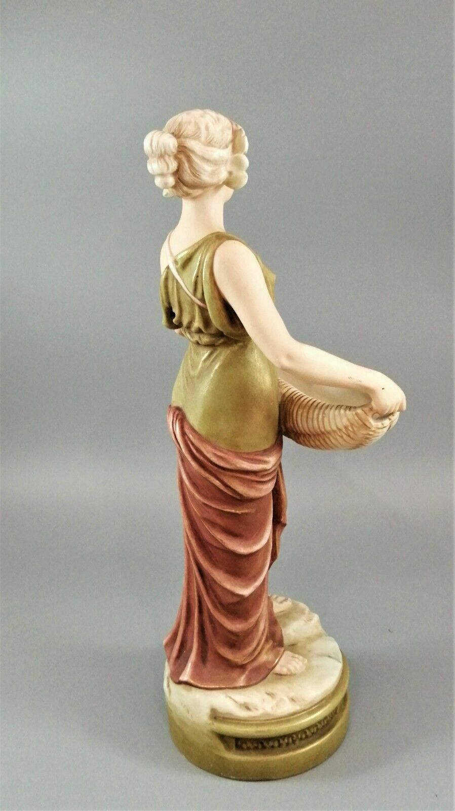 Antique Royal Dux Porcelain Art Nouveau Figurine Of A Young Woman, C. 1912 photo 350.0