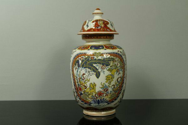 Italian Chinoserie Vase In Glass, 1970s