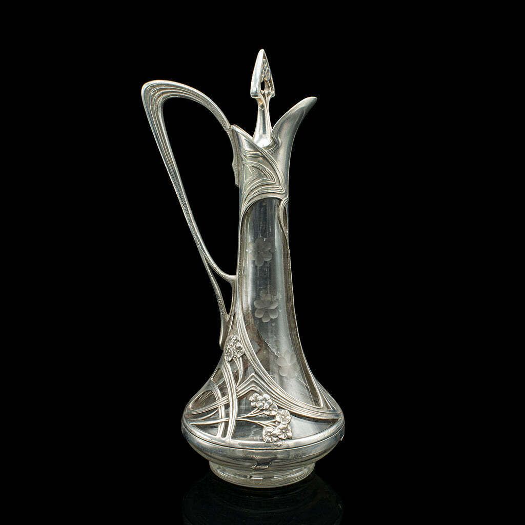 Antique Art Nouveau Decanter, German, Decorative, Spirit Ewer, Victorian, C.1900 photo for sale