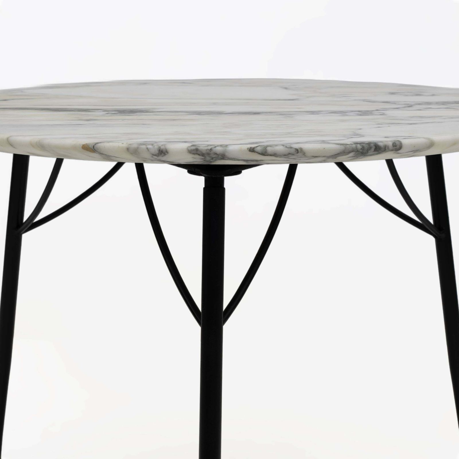 Mid Century Modern Italian Marble And Metal Round Coffee Table, 1960s photo for sale