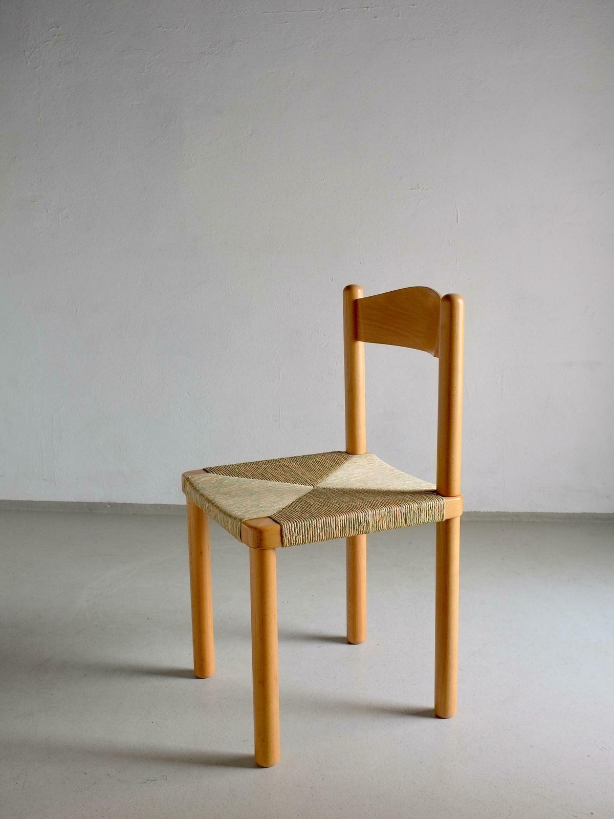 Vintage Ladder Back Woven Seat Chair | 1960s photo Furniture