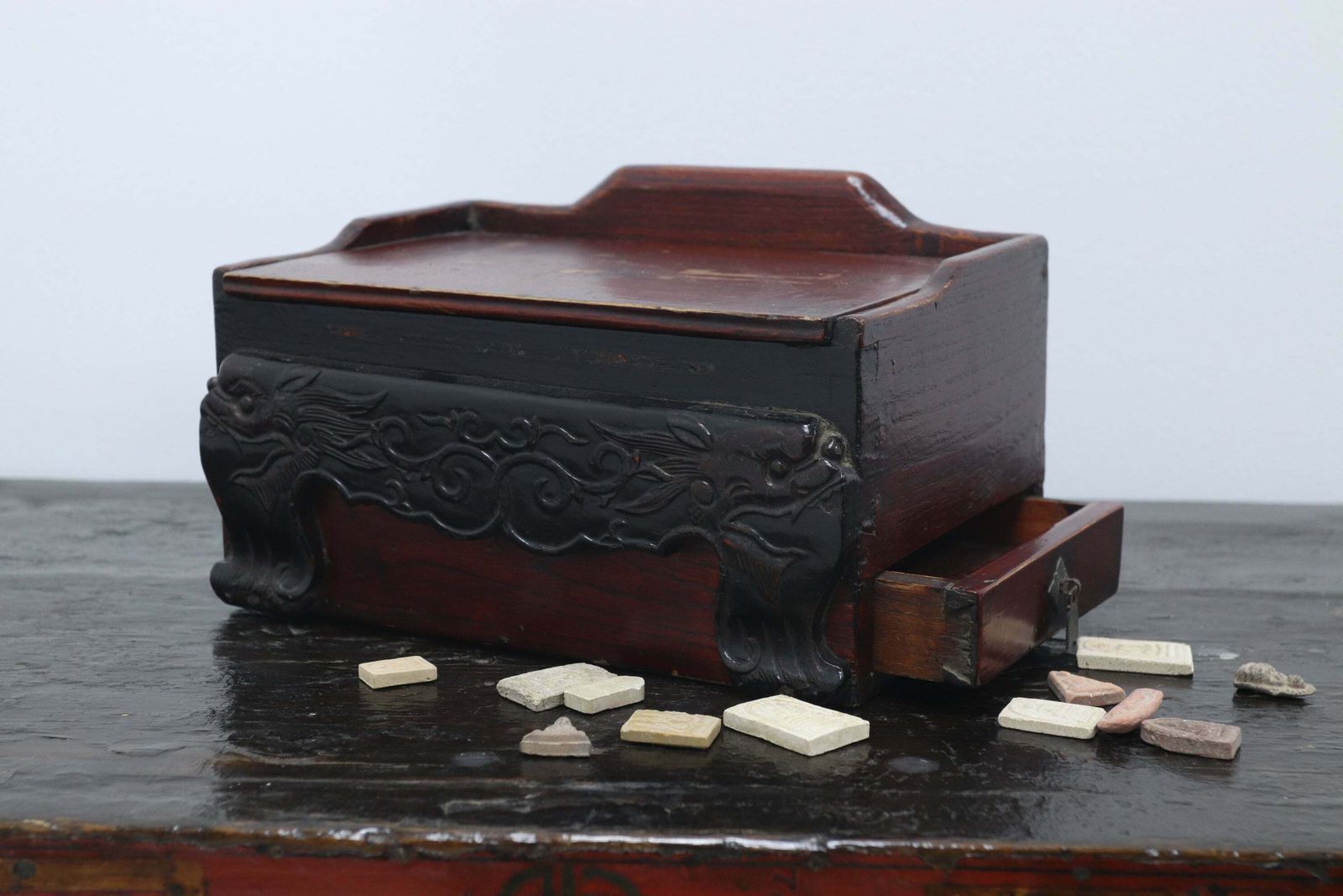Chinese Wooden Jewellery Box From Zhejiang
