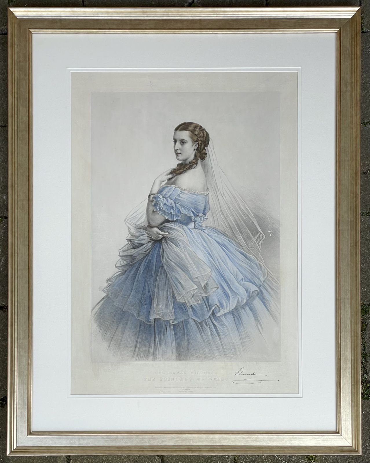 19th Century Lithograph Of Queen Alexandra, 1863