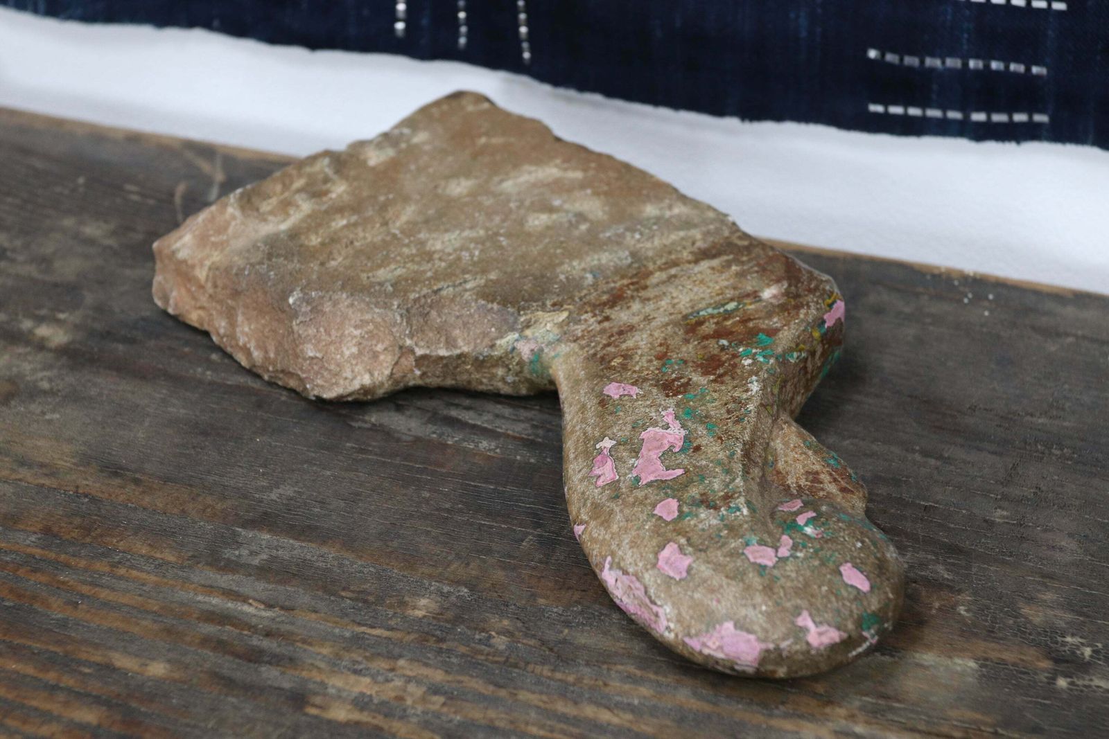 Indian Stone Peacock Turban Hanger  Dungarpur 18th Century (1) photo Art