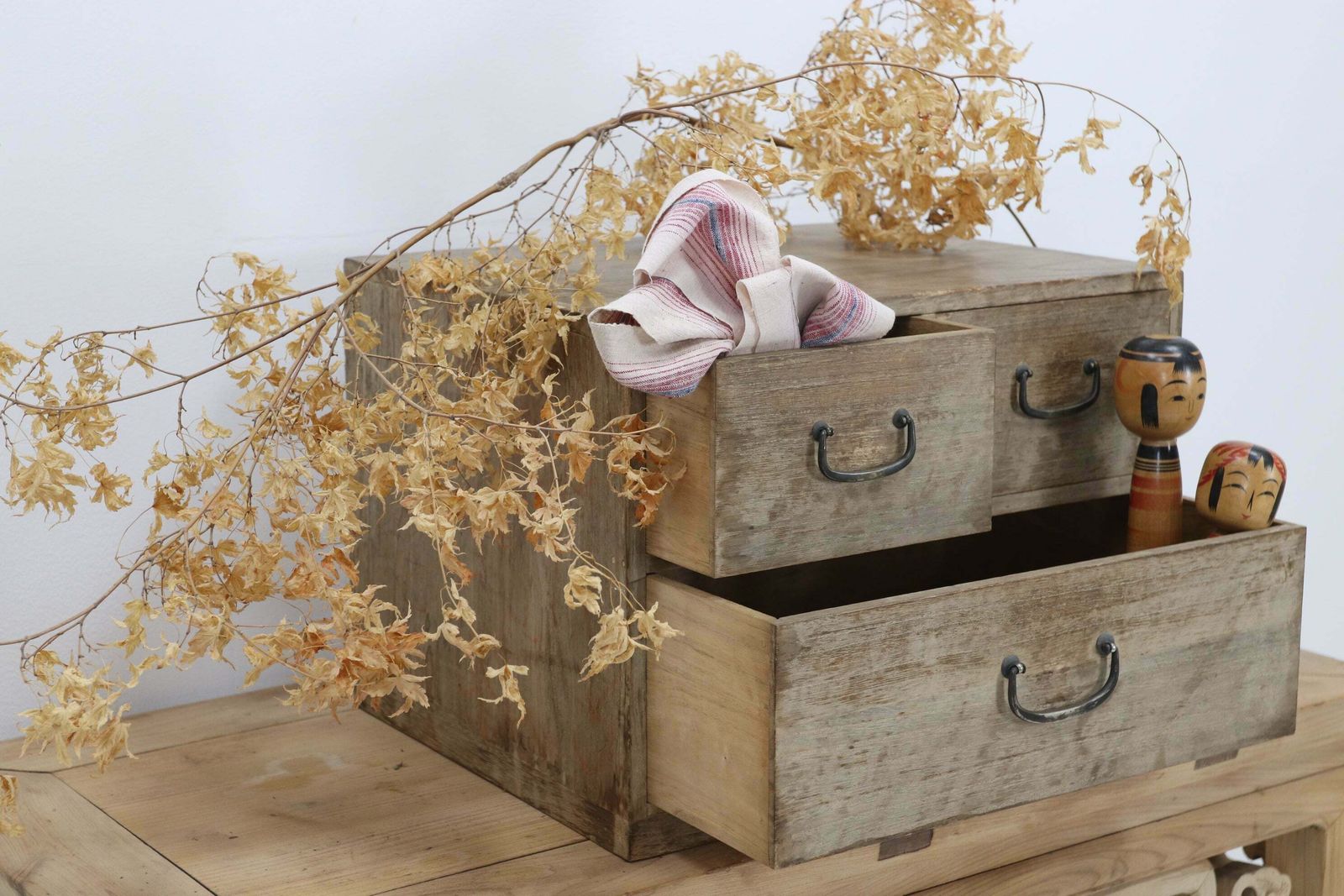 Japanese Isho Dansu Bedside Tansu Made From Paulownia photo furniture