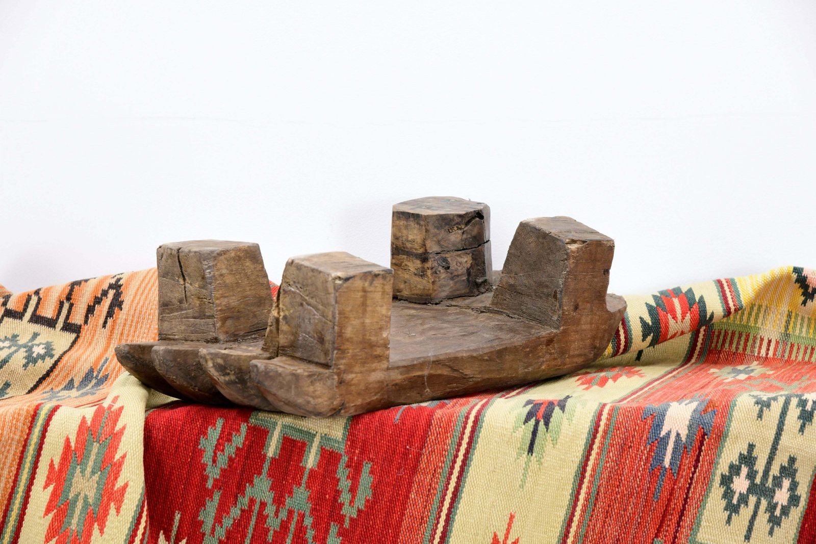 Carved Wooden Bajot From Nagaland Late 19th Century (1) photo 143.0