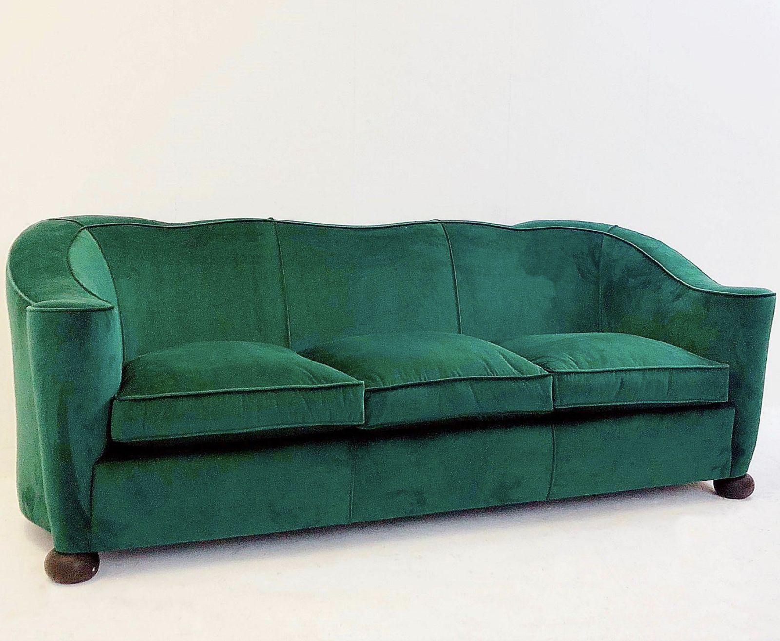 Sofa Three Seat By Jules Leleu, France 1940’s – New Upholstery photo for sale