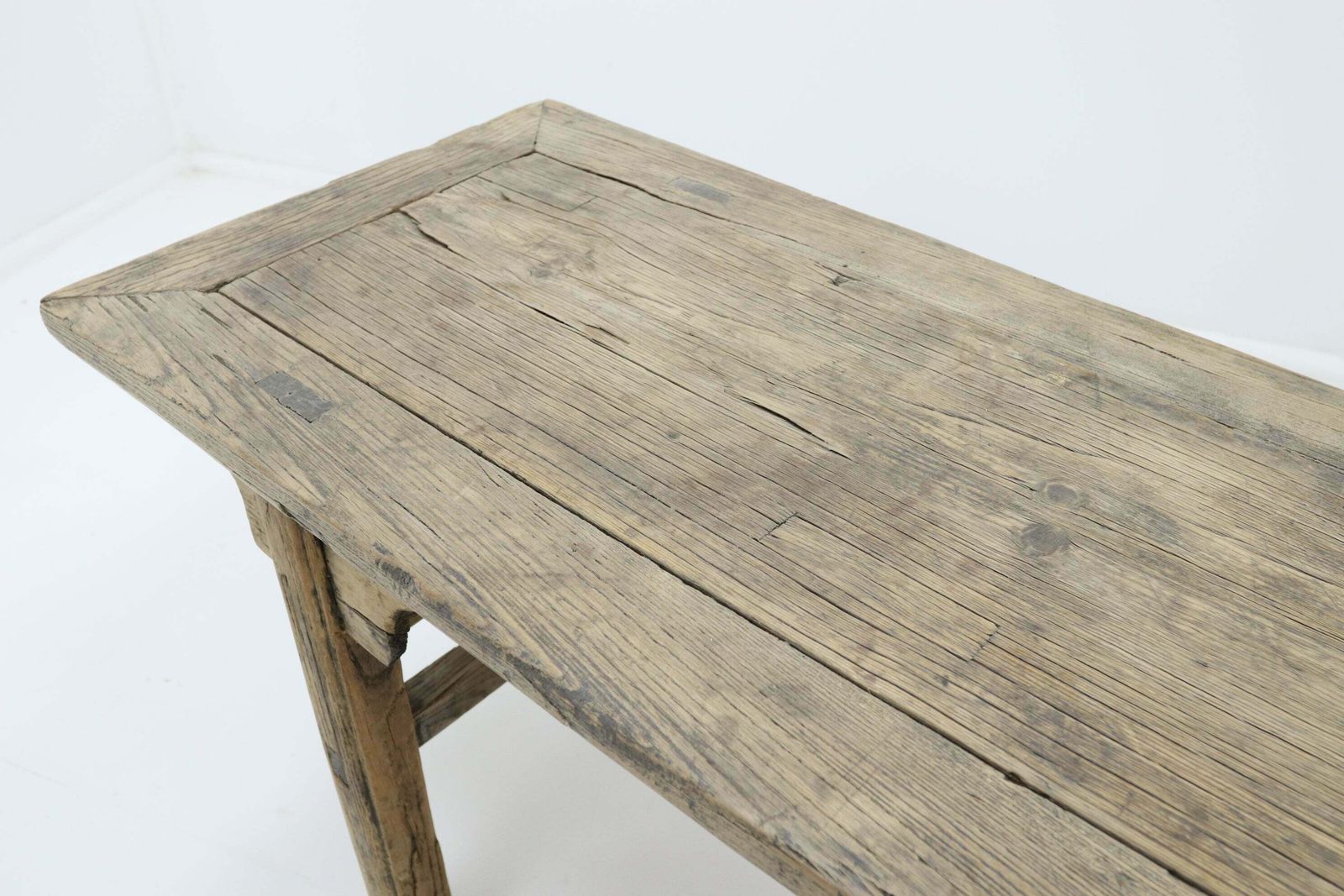 Large Rustic Wooden Chinese Bench (1) photo Furniture