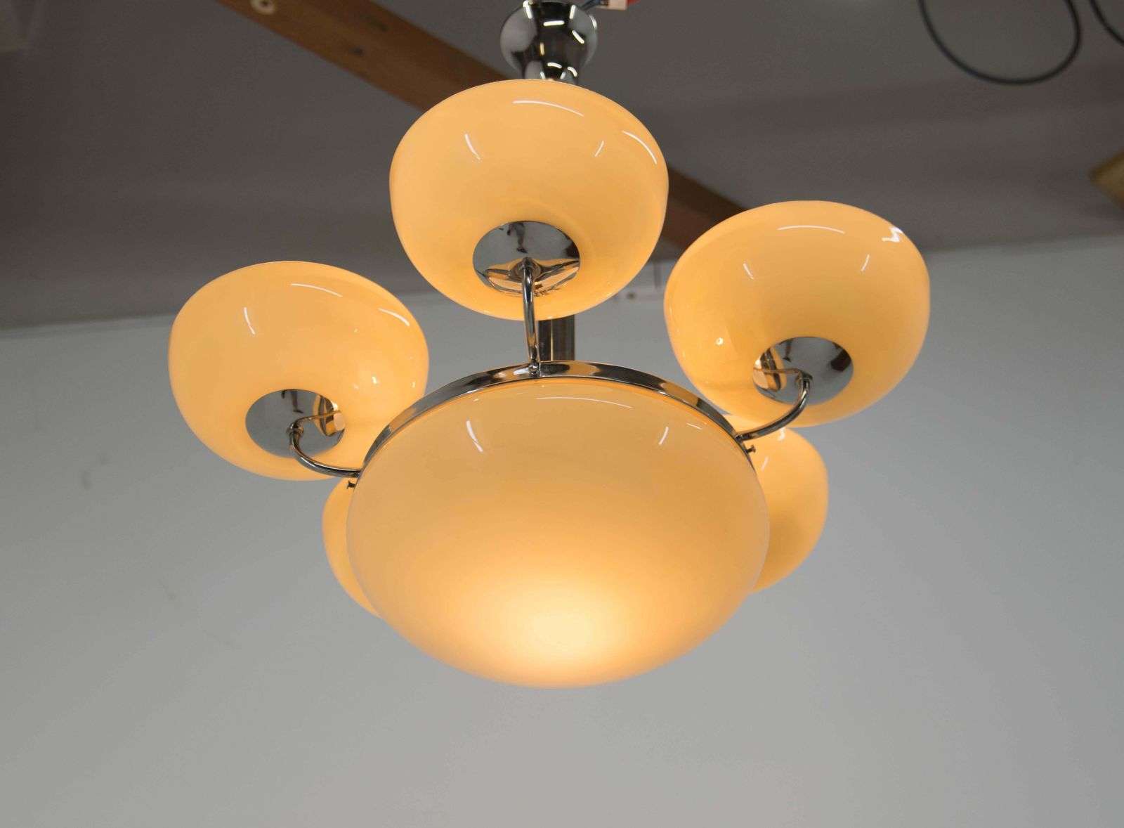 Large Art Deco Chandelier In Excellent Condition, 1930s photo for sale