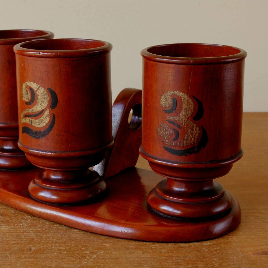 Cigar Shop Server Stand. Wooden Gentleman's Club Butler's Serving Tray. photo Home Decor