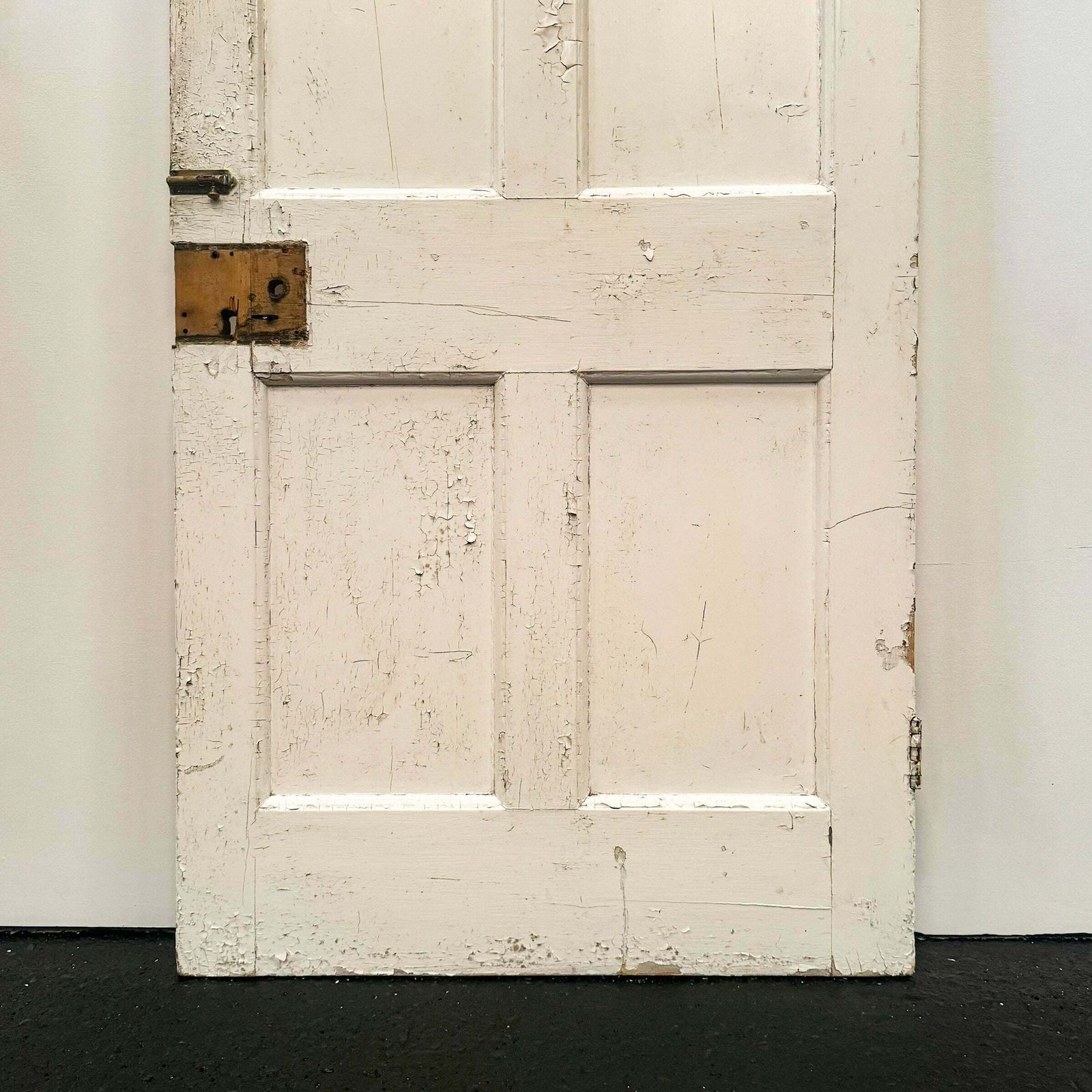 Georgian Solid Pine Panelled Door   191cm X 83cm photo vinterior