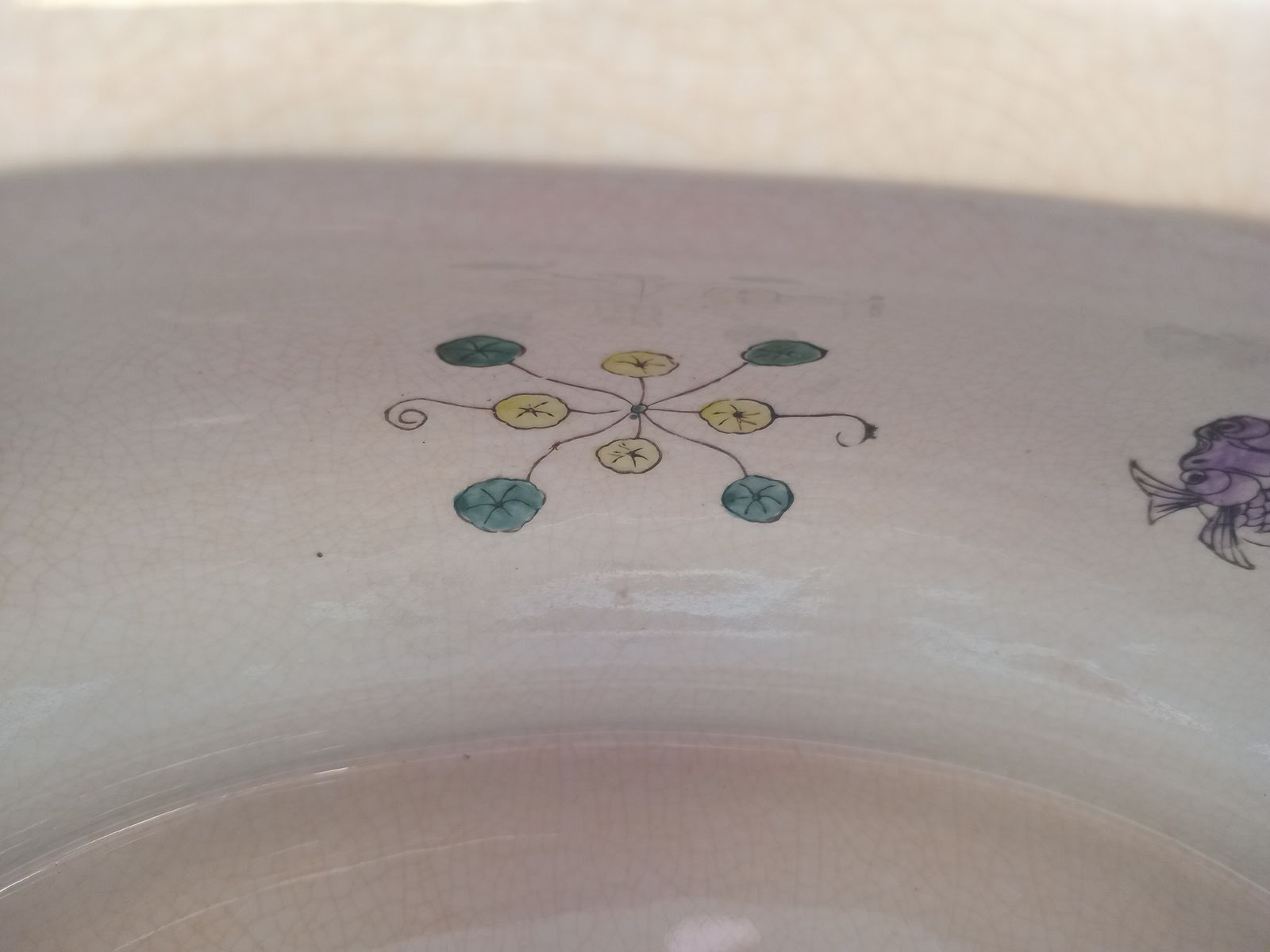 Old Chinese? Koi Foot Baths. Beautifully Decorated With Dragonflies, Peonies, Butterflies Etc. photo Garden Decor